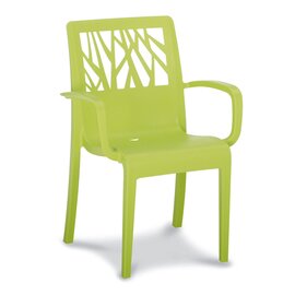 Stacking chair lime, full plastic, stackable, color: apple green product photo