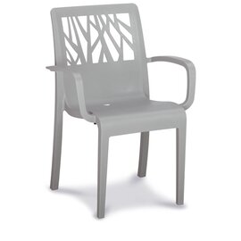 Stacking chair lime, full plastic, stackable, color: gray product photo