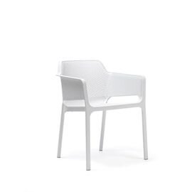 stackable armchair OHIO white | 610 mm  x 590 mm | low back product photo