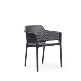 stackable armchair OHIO anthracite | 610 mm  x 590 mm | low back product photo