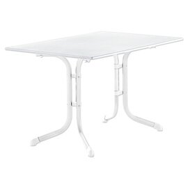 folding gastro table BOULEVARD Werzalit steel white marbled rectangular | 1200 mm x 800 mm H 720 mm product photo