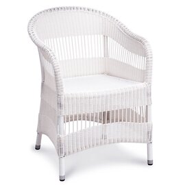 Casablanca basin chair, hand-woven with steel frame, color: white product photo