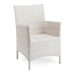 Dining Chair Diva, basket chair with aluminum frame, color: white product photo