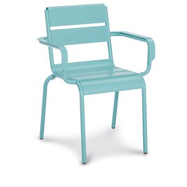 Stacking chair Naomi, aluminum, weather resistant, color: turquoise product photo