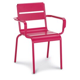 Stacking chair Naomi, aluminum, weather resistant, color: pink product photo