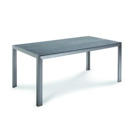 table SEATTLE silver | anthracite wood look  L 1800 mm  x 880 mm product photo