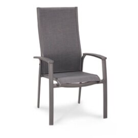 stackable armchair LARINO • anthracite | backrest height high product photo