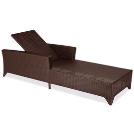 Diva divan, with adjustable backrest and generous Staufach, color: mocca product photo