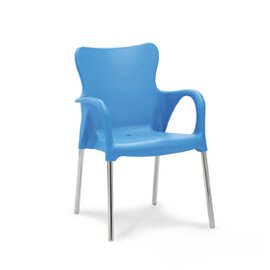 stackable armchair MAUI blue | 540 mm  x 520 mm | low back product photo