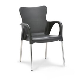 stackable armchair MAUI anthracite | 540 mm  x 520 mm | low back product photo