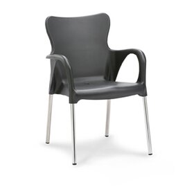 stackable armchair MAUI anthracite | 540 mm  x 520 mm | low back product photo
