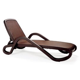 stacking lounger ALFA brown wenge coloured | 1940 mm  x 710 mm  H 300 mm product photo