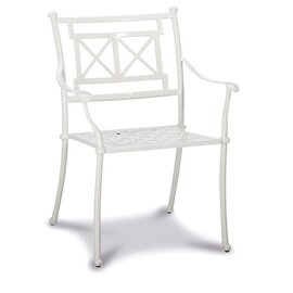 Stacking chair Antigua, cast aluminum, weatherproof, color: white product photo