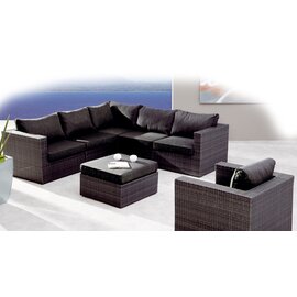 lounge set ARUBA  • 3 corner units|2 centre units|armchair|table  • anthracite product photo