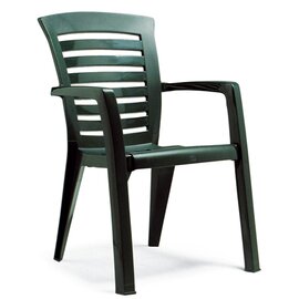 stackable armchair FLORIDA green | 600 mm  x 660 mm | high back product photo
