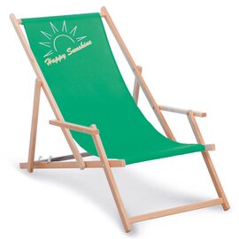 Liegestuhl Happy Sunshine, with armrests, color: green product photo