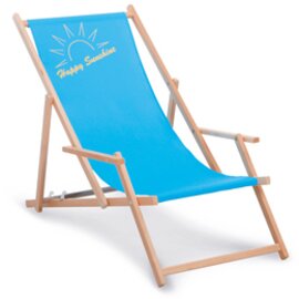 Liegestuhl Happy Sunshine, with armrests, color: turquoise product photo