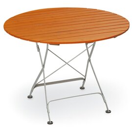 Folding table Isar, round, Ø 100 cm, height 72 cm, galvanized / Robinia product photo