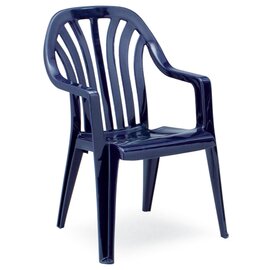 stackable armchair LAREDO blue | 580 mm  x 570 mm | high back product photo