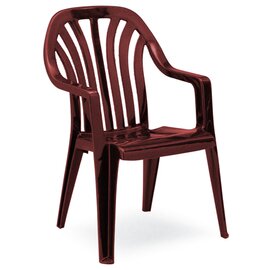 stackable armchair LAREDO bordeaux | 580 mm  x 570 mm | high back product photo
