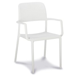 Stacking chair Locarno, glass fiber reinforced full plastic, weather-resistant, color: white product photo