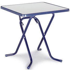 scissor folding table PRIMO silver coloured  L 670 mm  x 670 mm product photo