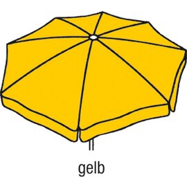 large umbrella IBIZA yellow flounce round Ø 400 cm product photo