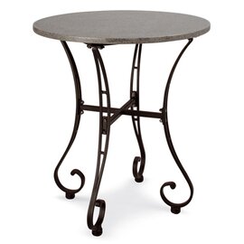 Table Toscana, round, Ø 70 cm, height 75 cm, with Spraystone plate, color: black / anthracite product photo