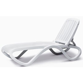 stacking lounger TROPICO white | 1940 mm  x 710 mm  H 380 mm product photo