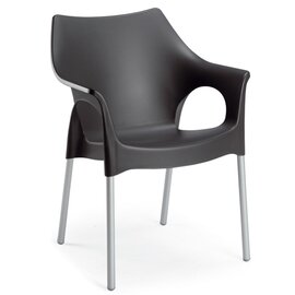 stackable armchair VEGAS anthracite | 590 mm  x 560 mm | low back product photo
