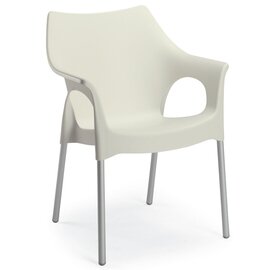 stackable armchair VEGAS ivory white | 590 mm  x 560 mm | low back product photo