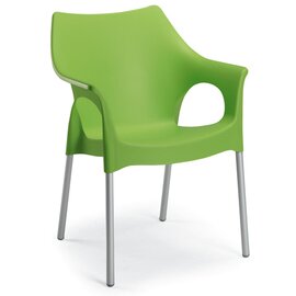 stackable armchair VEGAS green | 590 mm  x 560 mm | low back product photo