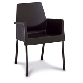 Stacking chair Vigo, powder-coated aluminum frame, plastic tray, color: black product photo
