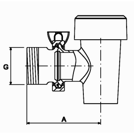 drain tap cooking kettle AG M78x3 mm O-ring seal outreach 88 mm brass product photo  S