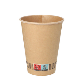 drinking cup disposable PLA-coated brown 300 ml Ø 90 mm product photo