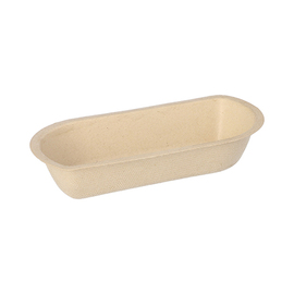 snack tray sugarcane fibers | 154 mm x 76 mm H 31 mm product photo