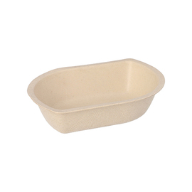 snack tray sugarcane fibers | 132 mm x 97 mm H 31 mm product photo