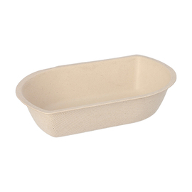 snack tray sugarcane fibers | 168 mm x 111 mm H 36 mm product photo