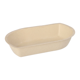 snack tray sugarcane fibers | 194 mm x 122 mm H 36 mm product photo