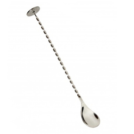 bar spoon stainless steel L 310 mm | twisted handle | pestle product photo