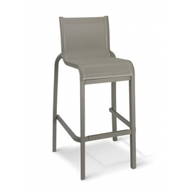 patio bar chair • silver | grey stackable | seat height 795 mm product photo