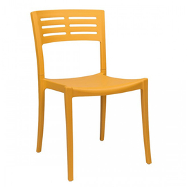patio chair URBAN • yellow stackable | seat height 465 mm product photo
