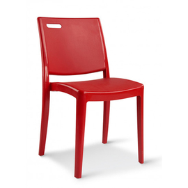 patio chair CLIP GR • red stackable | seat height 450 mm product photo