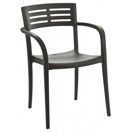 patio chair URBAN with armrests • anthracite | seat height 465 mm product photo