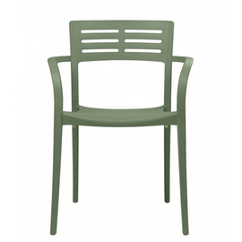 patio chair URBAN with armrests • green | seat height 465 mm product photo