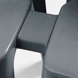 stacking chair DENVER • anthracite • connectable | seat height 450 mm product photo  S