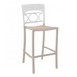 bar chair MOON • white stackable | seat height 765 mm product photo