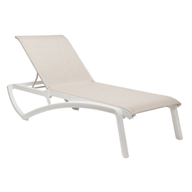 sunbed SUNSET white | beige stackable | 1920 mm x 780 mm H 390 mm product photo
