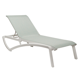 sunbed SUNSET white | turquoise stackable | 1920 mm x 780 mm H 390 mm product photo