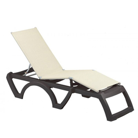 sunbed BALI anthracite | beige stackable | 2050 mm H 380 mm product photo
